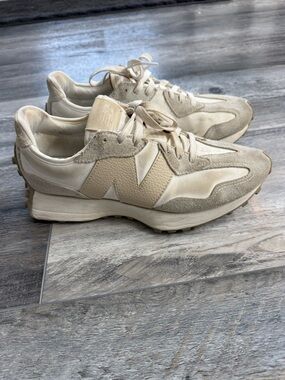 New Balance 327 Cream Beige Athletic Sneakers